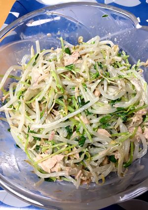レンジで簡単 もやしと豆苗サラダ-レシピのメイン写真