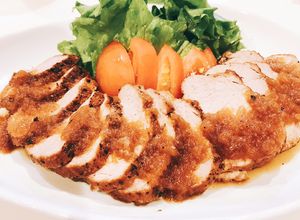 ヒレ豚の湯煎ロースト 下ろし玉ねぎソース-レシピのメイン写真