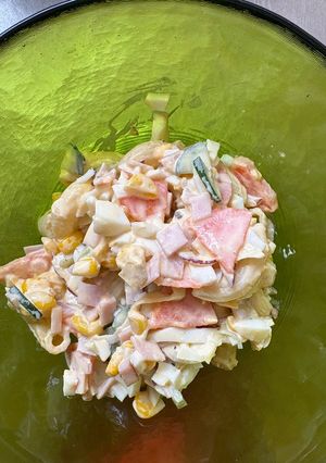 赤玉ねぎとゆで卵入りマカロニサラダ-レシピのメイン写真