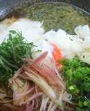 香味野菜たっぷりメカブとろろソーメン