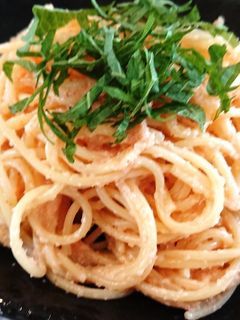 我が家の簡単!たっぷり明太子スパゲティー-レシピのメイン写真