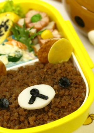 ソボロ弁当がリラックマに変身？弁当-レシピのメイン写真