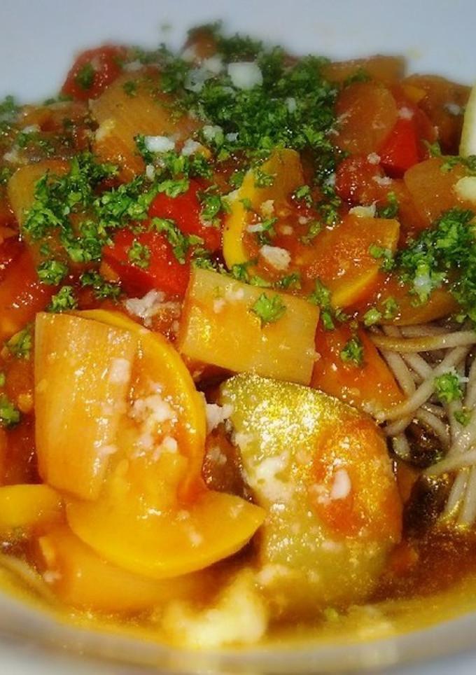 夏の新定番☆冷しカポナータ蕎麦-レシピのメイン写真