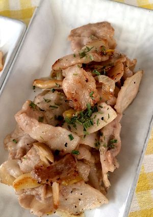 豚バラ肉の塩レモン炒め-レシピのメイン写真