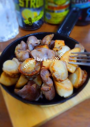 ホタテと砂肝とエリンギの醤油焼き♪-レシピのメイン写真