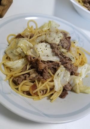 牛肉とキャベツの和風パスタ-レシピのメイン写真