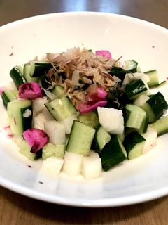 長芋きゅうりしそカツオにんにくのサラダ-レシピのメイン写真
