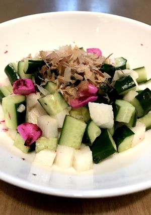 長芋きゅうりしそカツオにんにくのサラダ-レシピのメイン写真