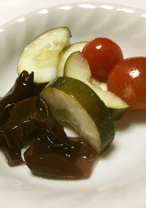 キクラゲと夏野菜のピクルス、糖質カットで-レシピのメイン写真