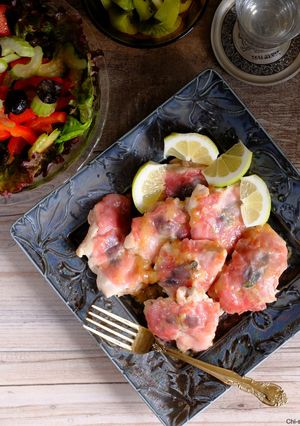 調味料不要☆鶏もも肉のサルティンボッカ！-レシピのメイン写真