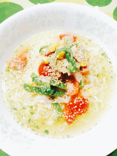 夏野菜の冷やし塩ラーメン-レシピのメイン写真