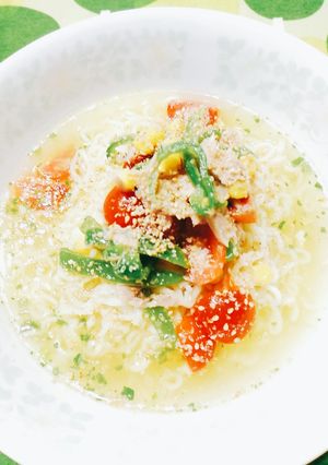 夏野菜の冷やし塩ラーメン-レシピのメイン写真