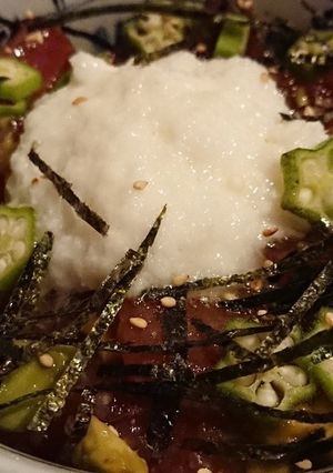 オクラと長芋のポキ丼-レシピのメイン写真