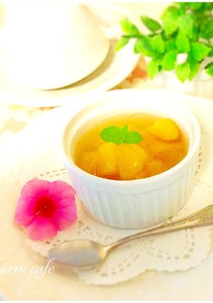 みりんで桃のコンポート♬オレンジも♬-レシピのメイン写真