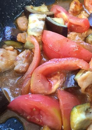 夏野菜と鶏肉の甘辛味噌炒め（野菜大量消費-レシピのメイン写真