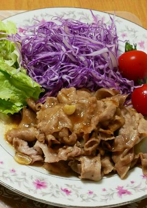 豚切り落とし肉のにんにく酢醤油焼き-レシピのメイン写真