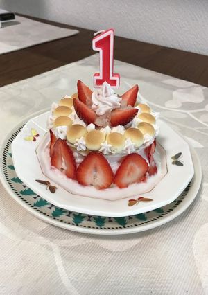1歳♡ミニバースデーケーキ-レシピのメイン写真