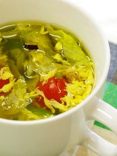 ベジ♪レタトマたまごスープ-レシピのメイン写真