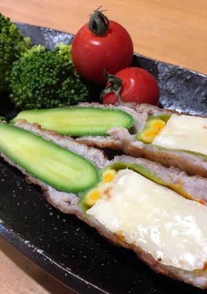 花ズッキーニとカマンベールの肉巻き-レシピのメイン写真