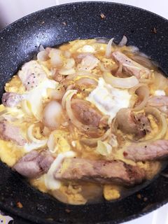 豚肉の卵とじ 他人丼にどうぞ-レシピのメイン写真