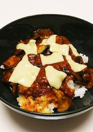 ワンプレートで簡単☆なすのミートソース丼-レシピのメイン写真