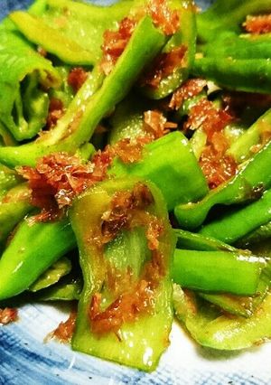 ししとうおつまみ！鰹節めんつゆがけ〇-レシピのメイン写真