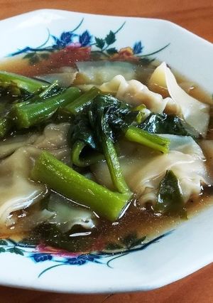 つるむらさきのワンタン煮-レシピのメイン写真