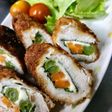 野菜とチーズのササミロールかつ