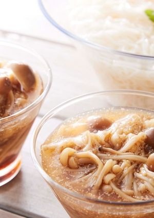 きのこの胡麻風味 麺つゆ素麺-レシピのメイン写真