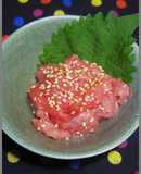 簡単おつまみ！鮪のねぎとろの塩味ユッケ