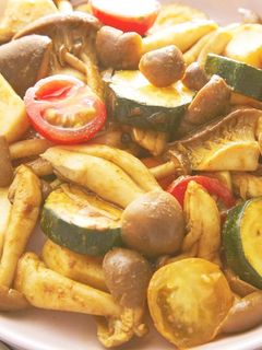 きのこの夏野菜 カレー炒め-レシピのメイン写真