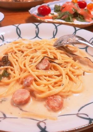 塩昆布と大葉のクリームパスタ-レシピのメイン写真