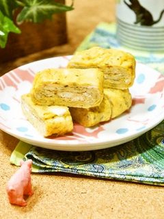お弁当に♪磯の香りふわん青のり入り卵焼き-レシピのメイン写真