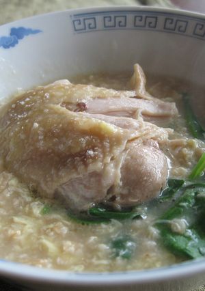 蒸し鶏のオートミール粥-レシピのメイン写真