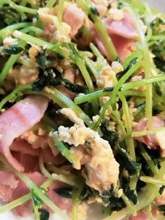 豆苗とベーコン卵炒め☆★-レシピのメイン写真