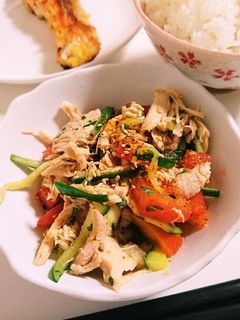 蒸し鶏とトマトの中華サラダ-レシピのメイン写真