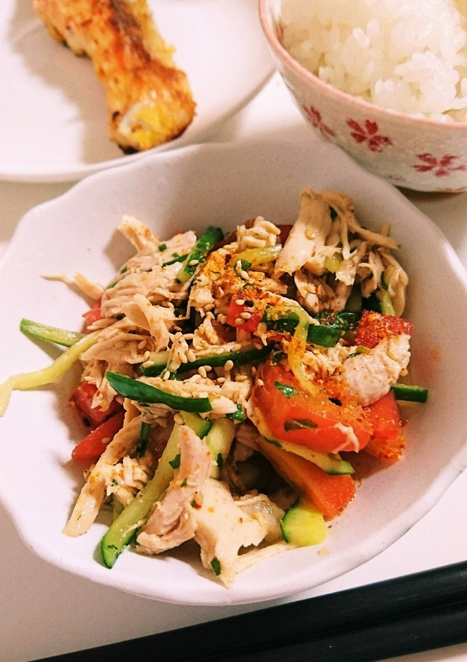蒸し鶏とトマトの中華サラダ-レシピのメイン写真