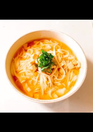 冷麦でラーメン♬ 味噌ラーメン-レシピのメイン写真