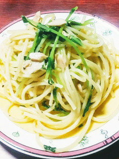 豆苗とシーチキンパスタ-レシピのメイン写真
