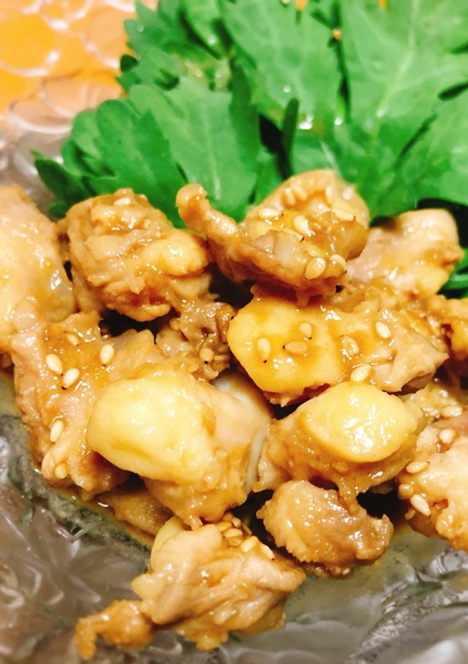 鶏ひざ軟骨のごま黒酢和え-レシピのメイン写真