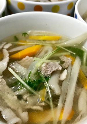 白だしで簡単！根菜たっぷり沢煮椀風-レシピのメイン写真