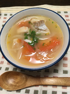スペイン風♪タラのニンニク塩麹スープ!-レシピのメイン写真