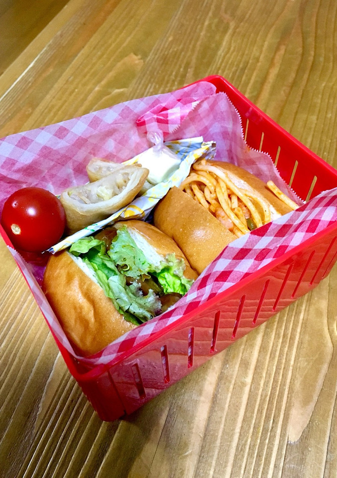 中学生女子 ロールパンサンド弁当-レシピのメイン写真