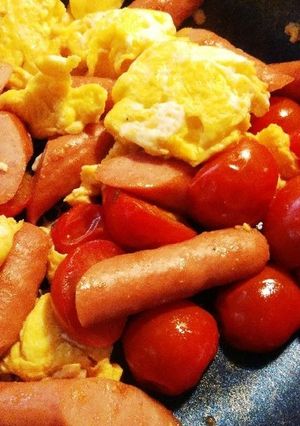 ウインナー卵炒め-レシピのメイン写真