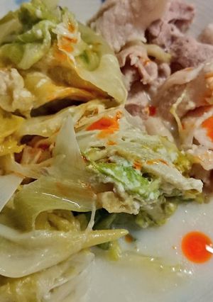 豚ねぎレタスの豆乳煮-レシピのメイン写真