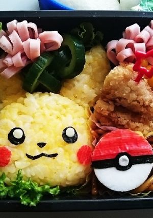 ピカチュウ☆モンスターボール☆ キャラ弁-レシピのメイン写真