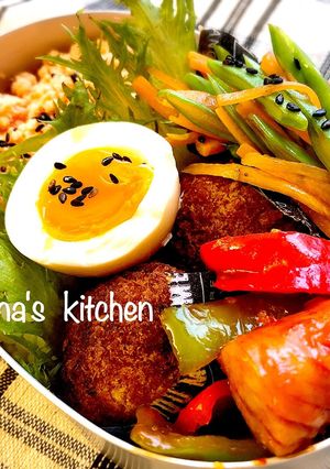 女子高生のかぼちゃコロッケ弁当♪♪-レシピのメイン写真