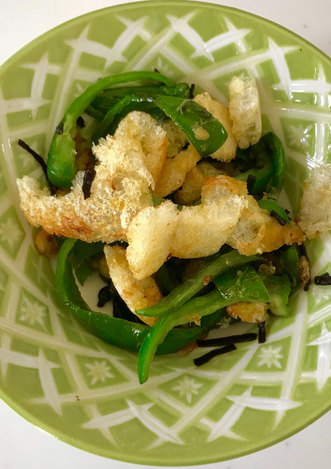 お弁当に ピーマンと油揚げの塩昆布炒め-レシピのメイン写真