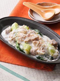 シーチキンとチンゲン菜のクリーム煮-レシピのメイン写真