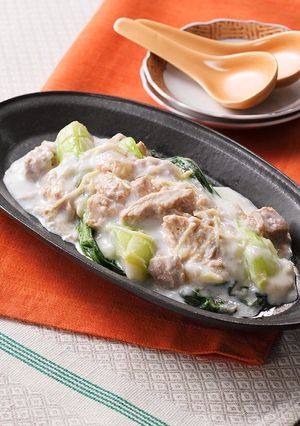 シーチキンとチンゲン菜のクリーム煮-レシピのメイン写真